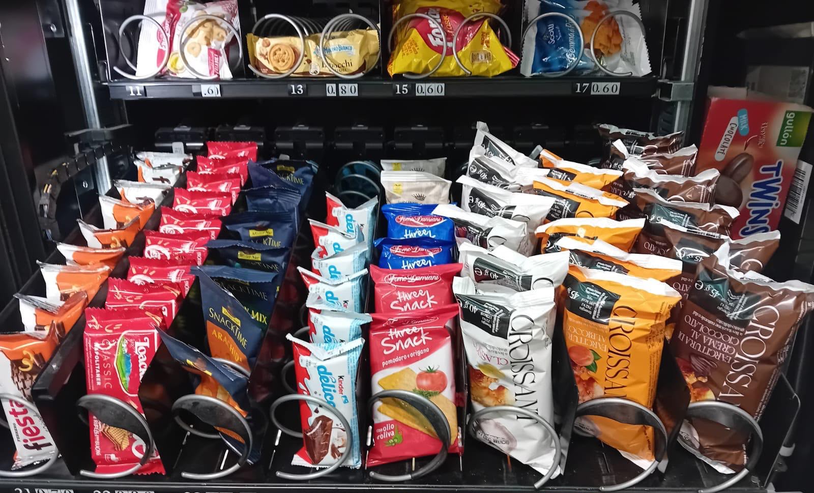 Snack dolci e salati nei distributori automatici Veneto Distributori